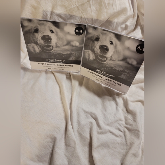 NWT SET OF 2 8X8 CLEAR ACRYLIC PHOTOS DOCUMENT SIGN FRAME HOLDER - Picture 2 of 5